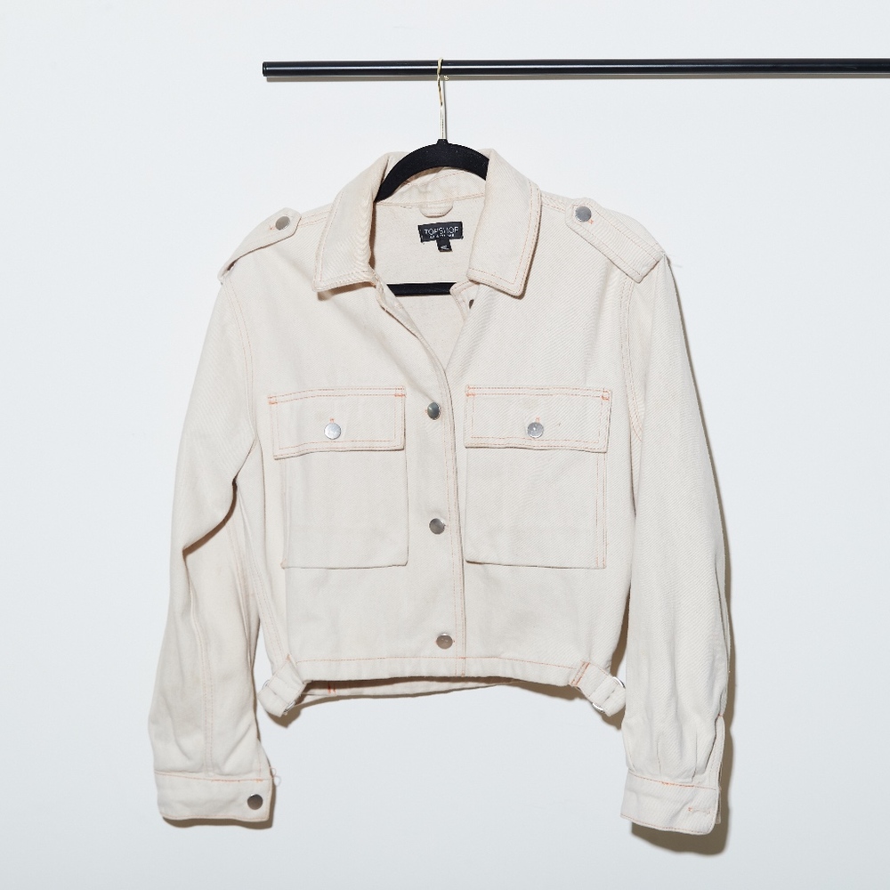 TOPSHOP WHITE JEAN JACKET